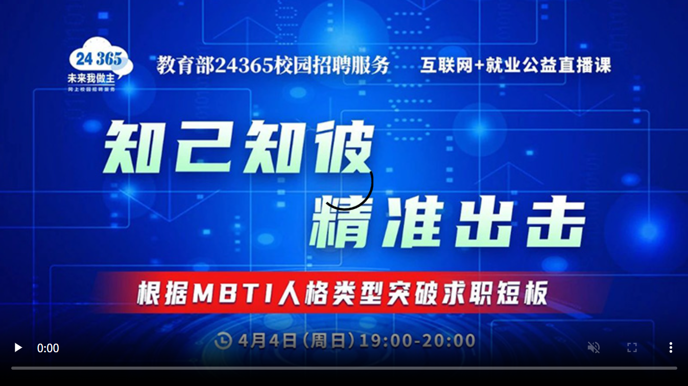 知己知彼 精准出击——根据MBTI人格类型突破求职短板