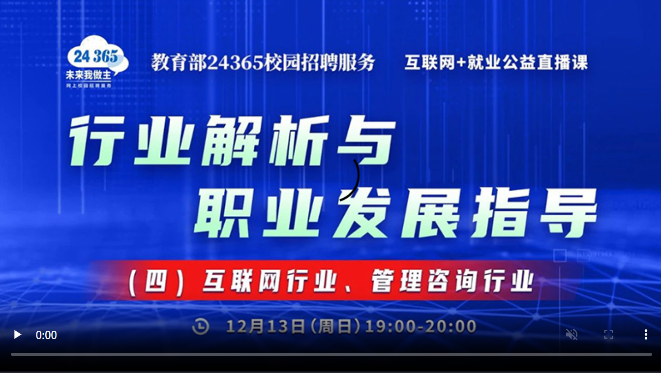 行业解析与职业发展指导 （四）互联网行业、管理咨询行业
